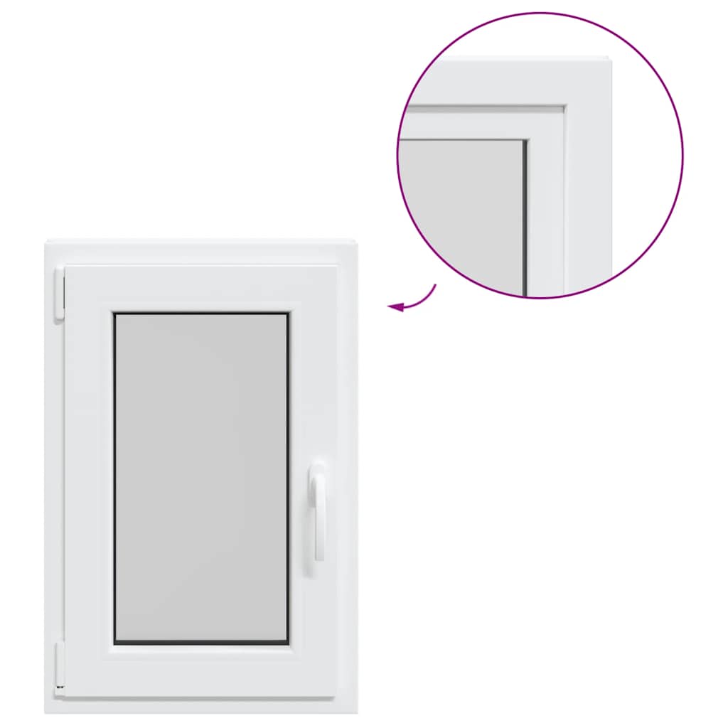 Kellerfenster RISOR 50x75 cm Drehkipp DIN Links Weiß