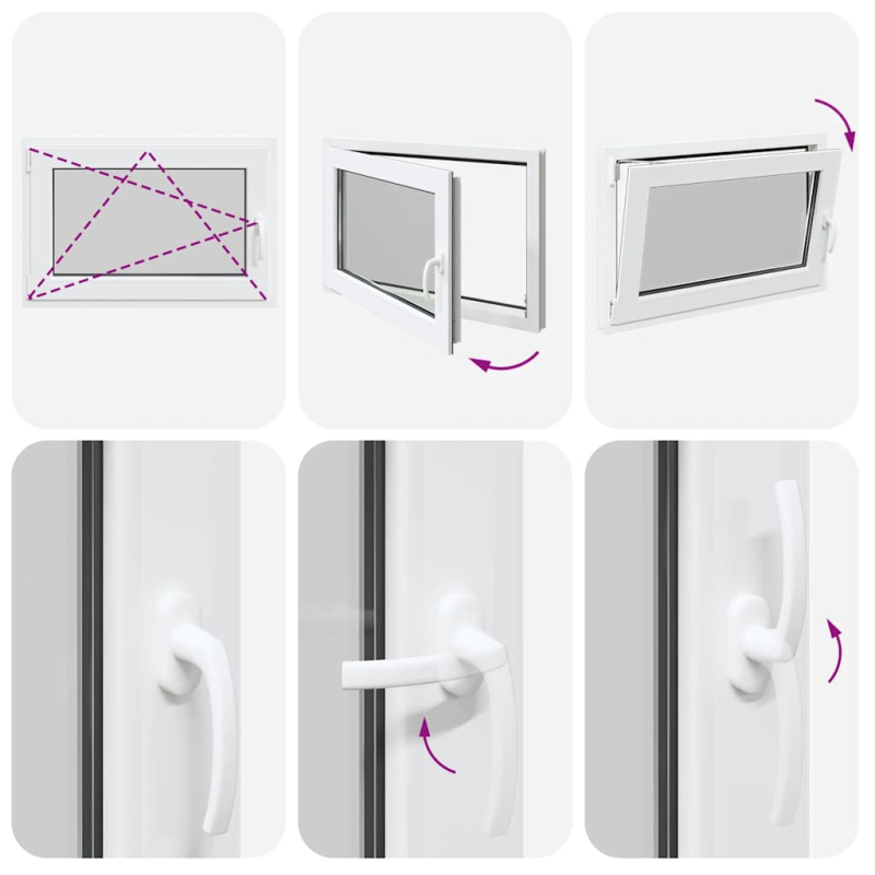 Kellerfenster RISOR 60x80 cm Dreh Kipp DIN Links Weiß