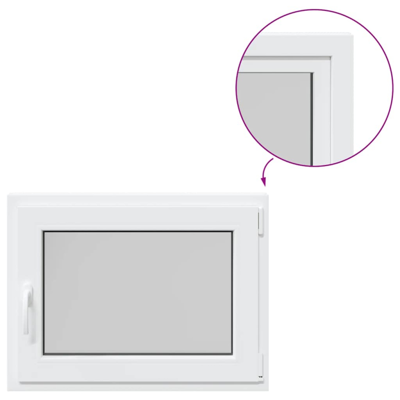 Kellerfenster RISOR 80x60 cm Dreh Kipp DIN Rechts Weiß