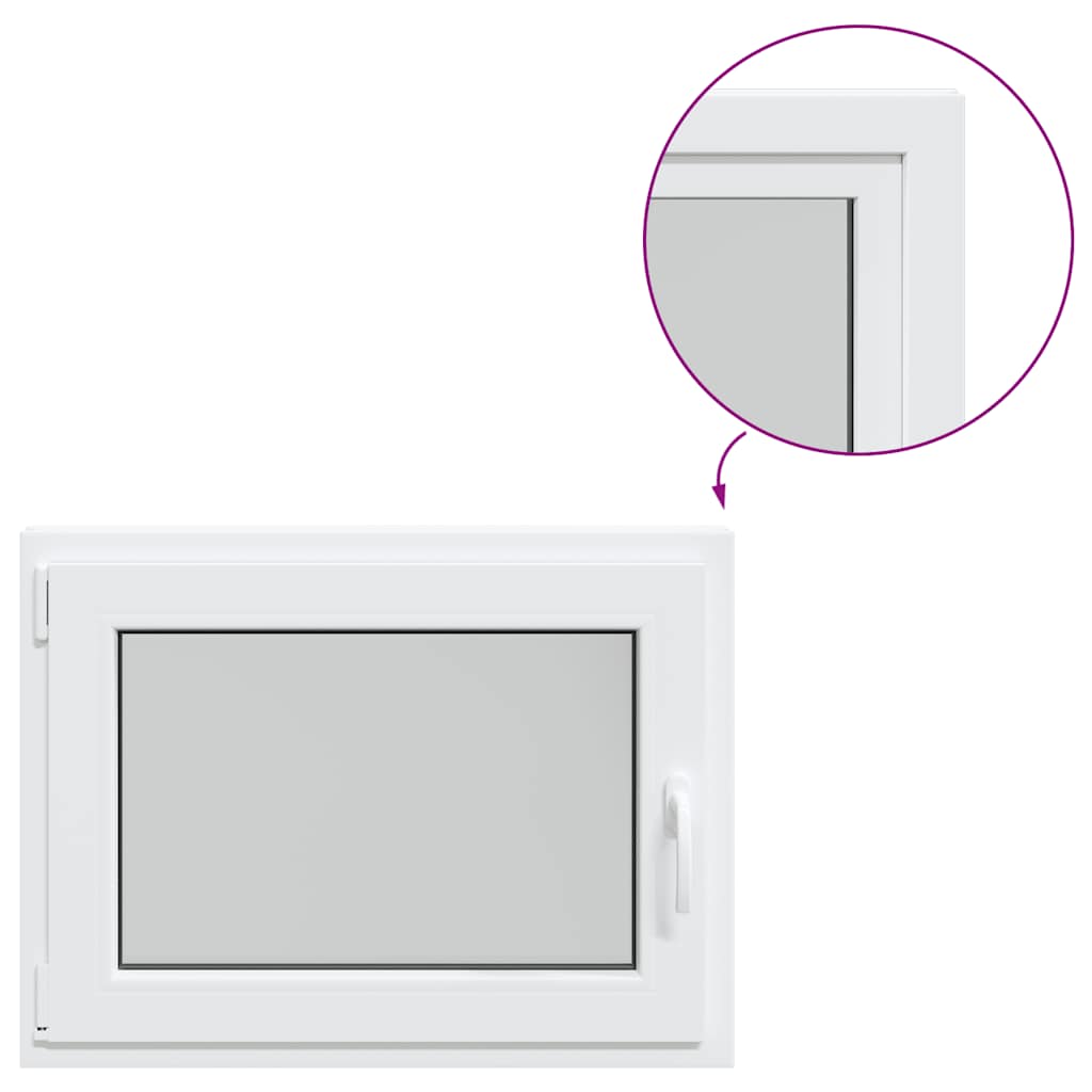 Kellerfenster RISOR 80x70 cm Drehkipp DIN Links Weiß