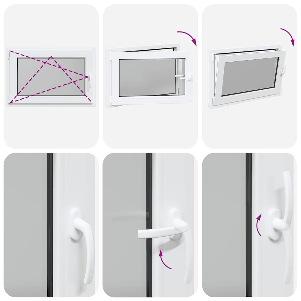 Kellerfenster RISOR 90x50 cm Drehkipp DIN Links Weiß