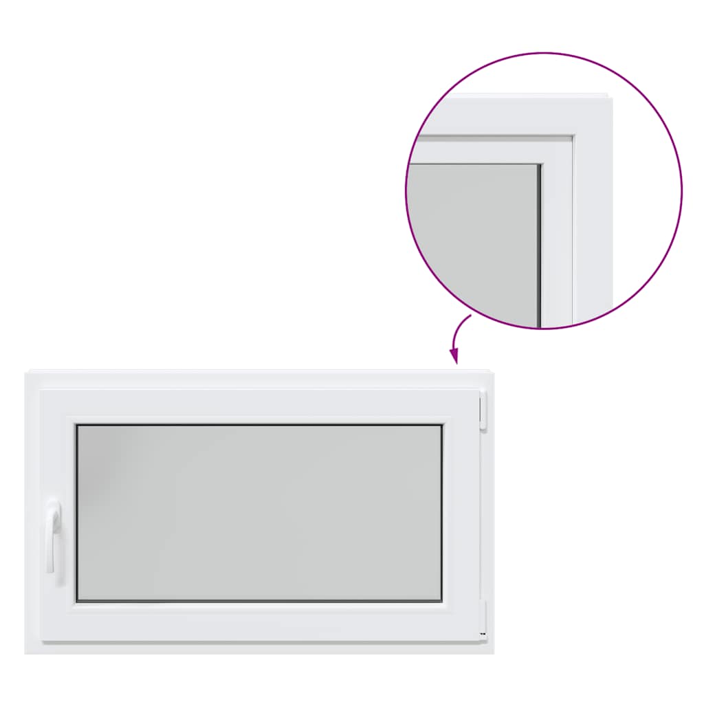 Kellerfenster RISOR 100x50 cm Drehkipp DIN Rechts Weiß