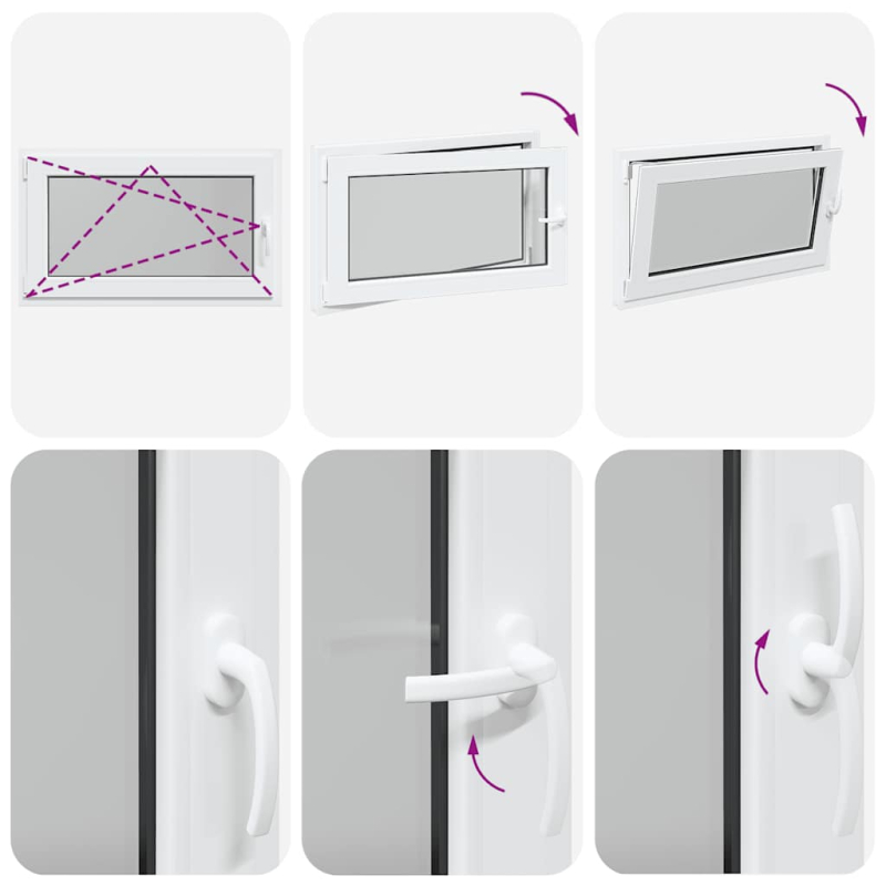 Kellerfenster RISOR 100x60 cm Dreh Kipp DIN Links Weiß