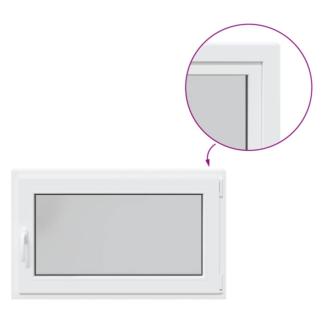 Kellerfenster RISOR 100x70 cm Drehkipp DIN Rechts Weiß