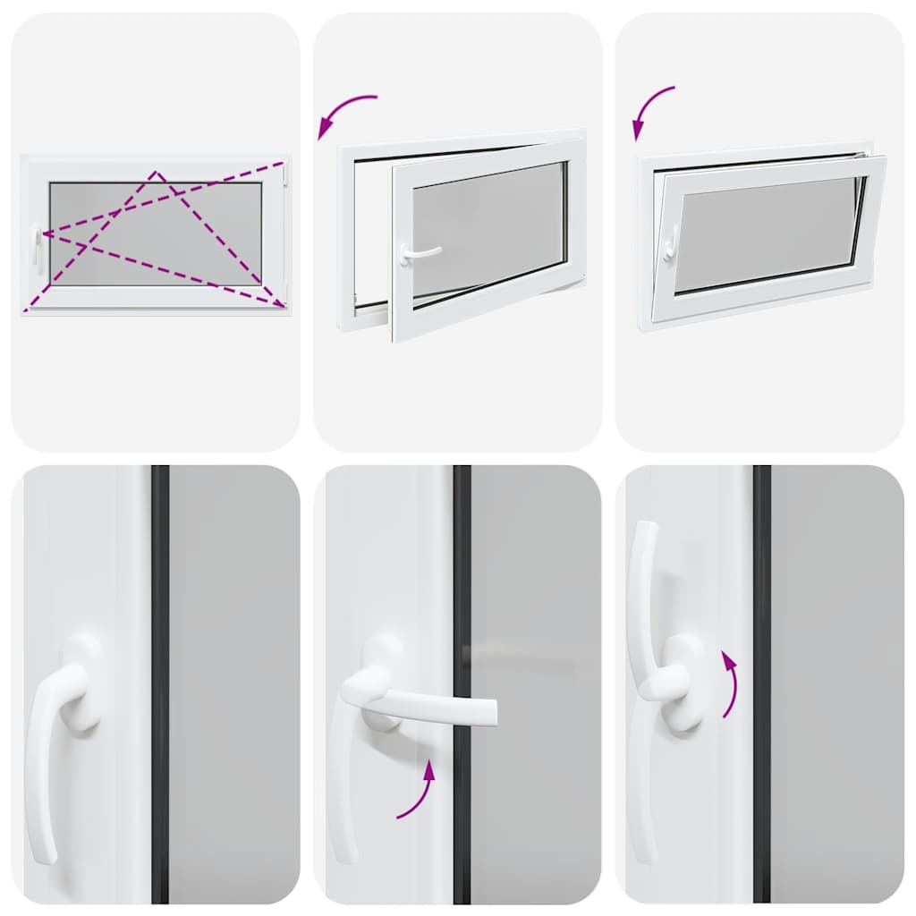Kellerfenster RISOR 100x70 cm Drehkipp DIN Rechts Weiß