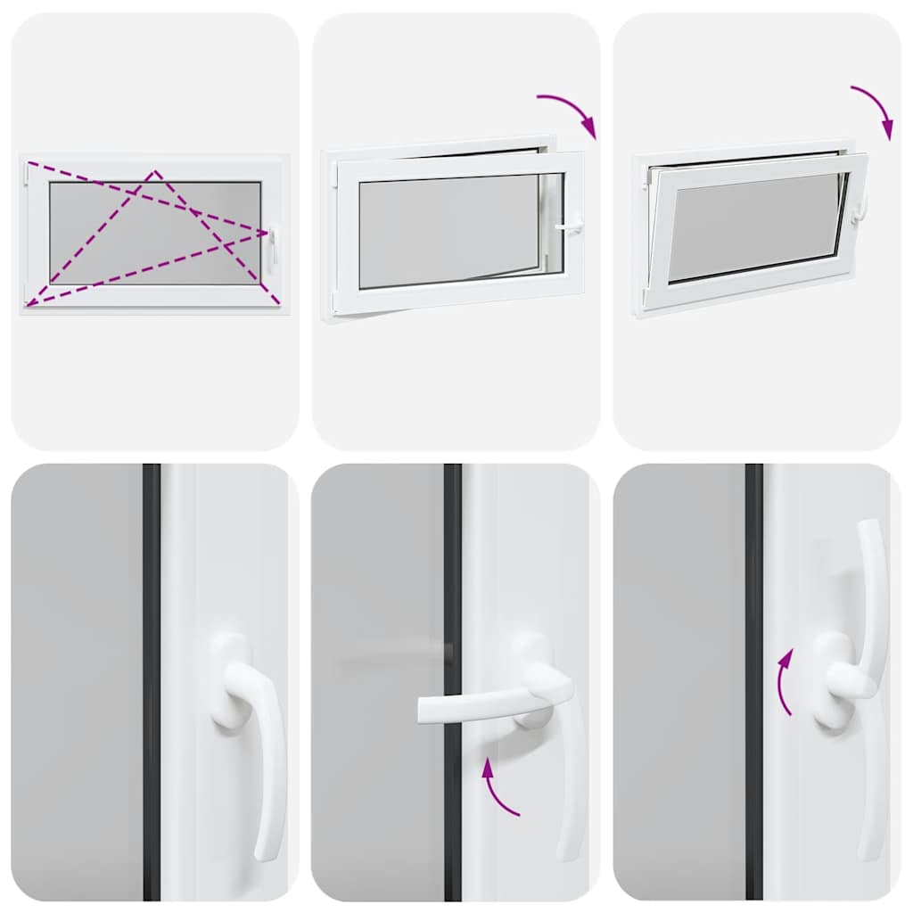 Kellerfenster RISOR 100x70 cm Drehkipp DIN Links Weiß