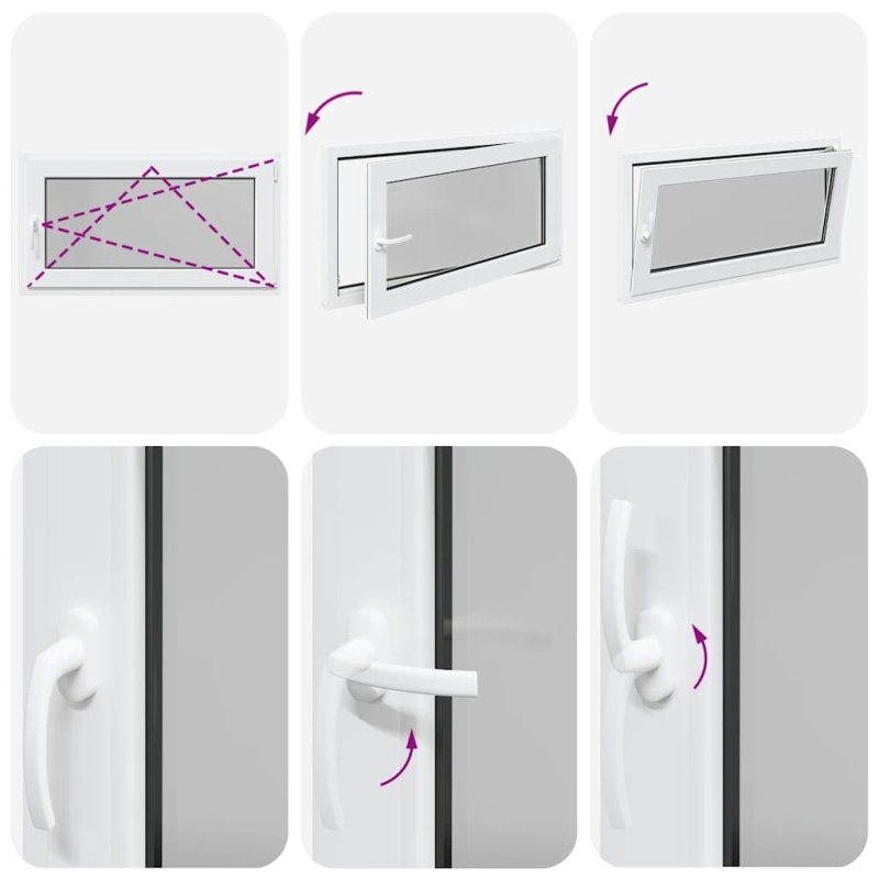 Kellerfenster RISOR 110x50 cm Dreh Kipp DIN Rechts Weiß