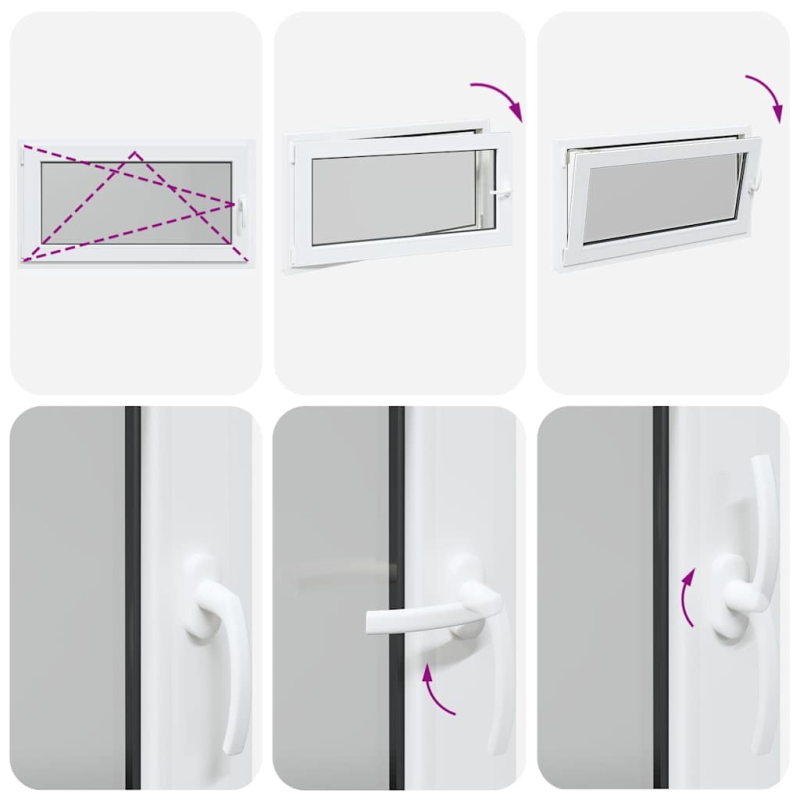 Kellerfenster RISOR 110x50 cm Dreh Kipp DIN Links Weiß