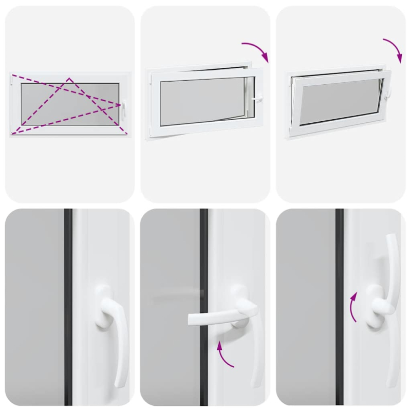 Kellerfenster RISOR 110x60 cm Dreh Kipp DIN Links Weiß