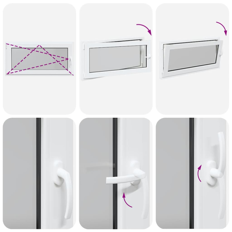 Kellerfenster RISOR 120x60 cm Dreh Kipp DIN Links Weiß