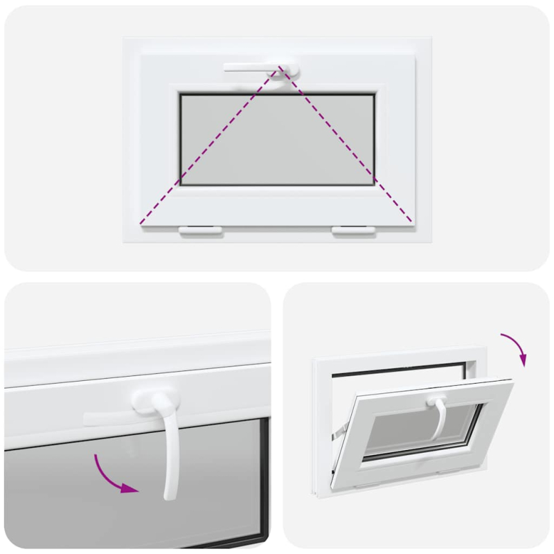 Kellerfenster RISOR 60x40 cm Kipp 3-fach Verglasung Weiß