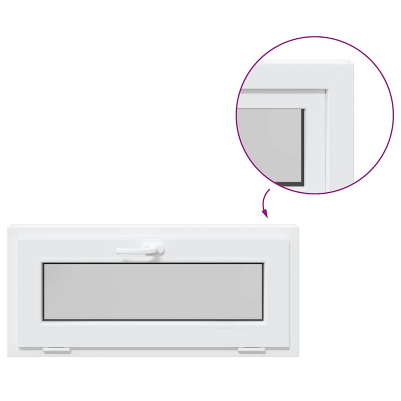 Kellerfenster RISOR 90x40 cm Kipp 3-fach Verglasung Weiß