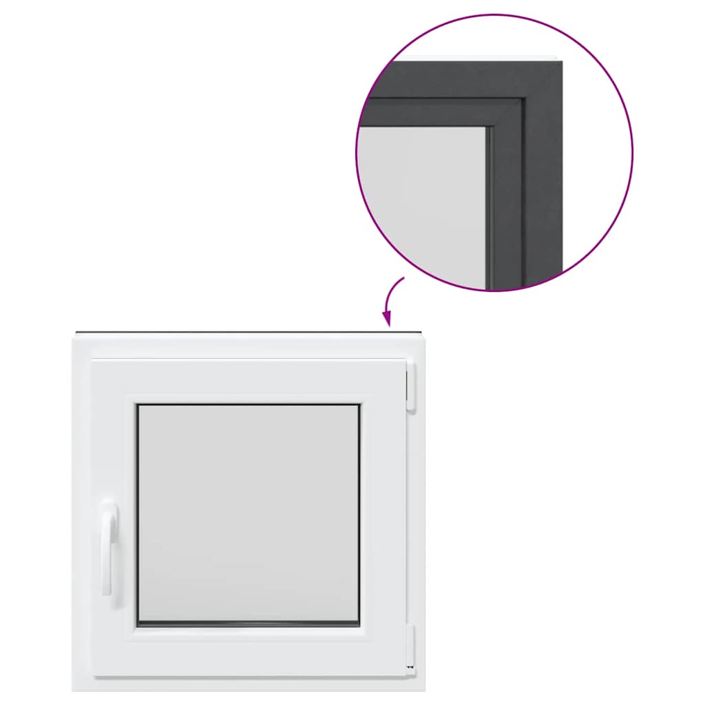 Kellerfenster RISOR 50x50 cm Drehkipp DIN Rechts Anthrazit