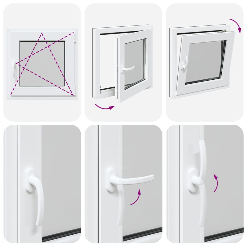 Kellerfenster RISOR 60x60 cm Dreh Kipp DIN Rechts Anthrazit