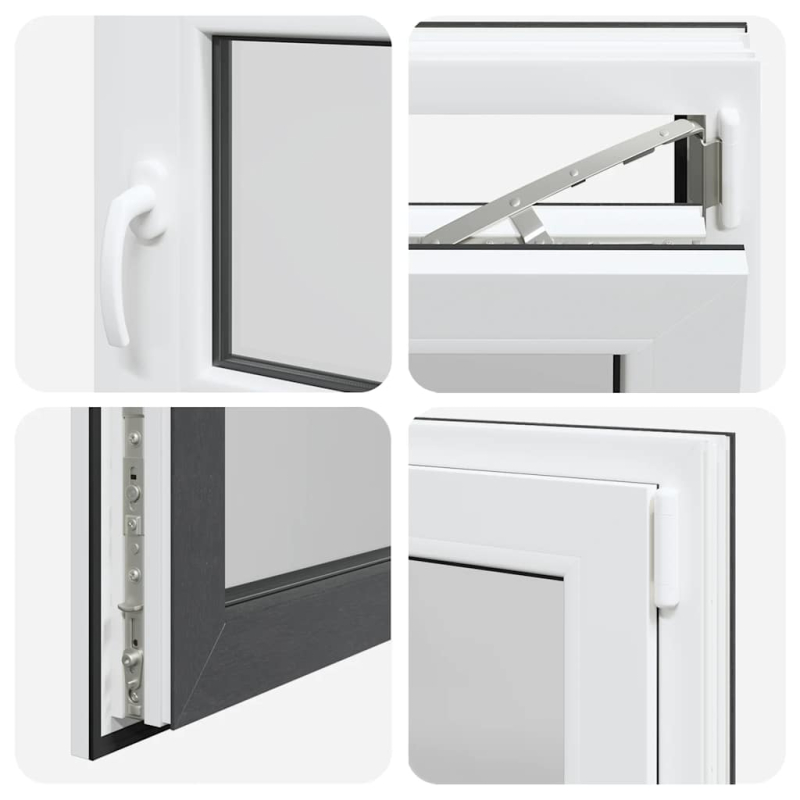 Kellerfenster RISOR 60x60 cm Dreh Kipp DIN Rechts Anthrazit