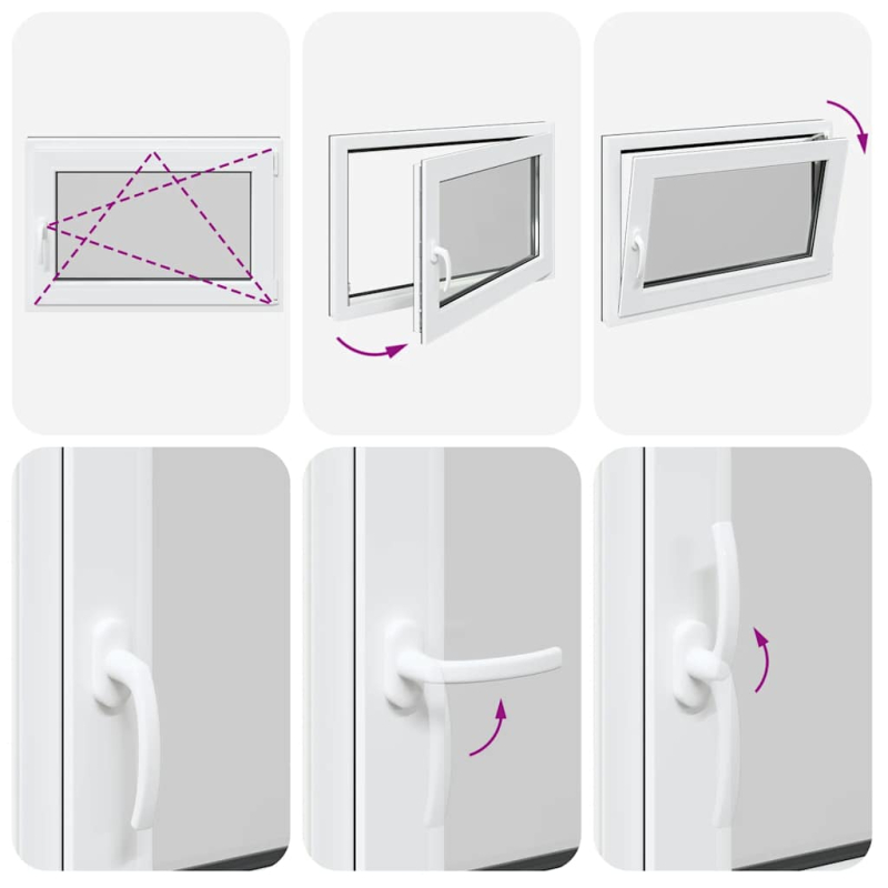 Kellerfenster RISOR 60x80 cm Dreh Kipp DIN Rechts Anthrazit
