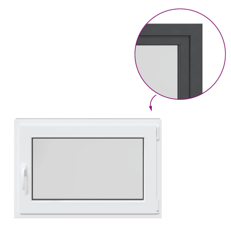 Kellerfenster RISOR 90x60 cm Dreh Kipp DIN Rechts Anthrazit