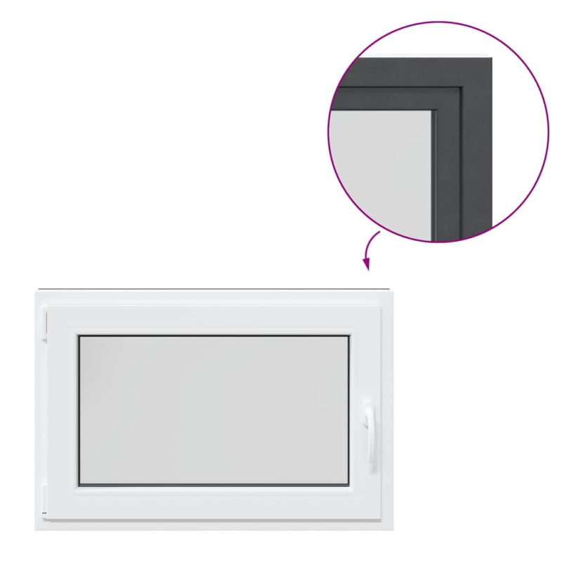 Kellerfenster RISOR 90x60 cm Dreh Kipp DIN Links Anthrazit