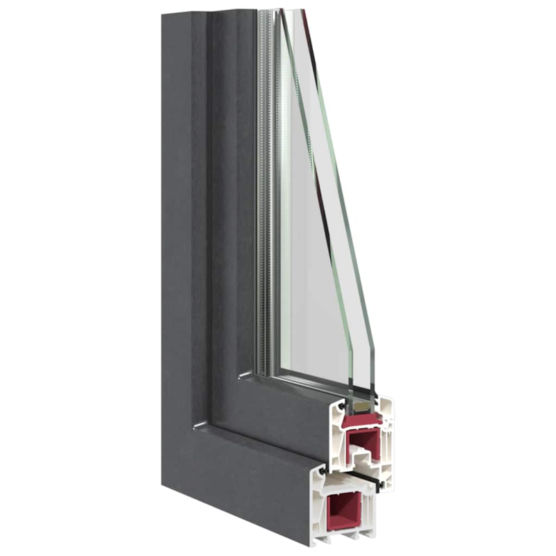 Kellerfenster RISOR 90x60 cm Dreh Kipp DIN Links Anthrazit