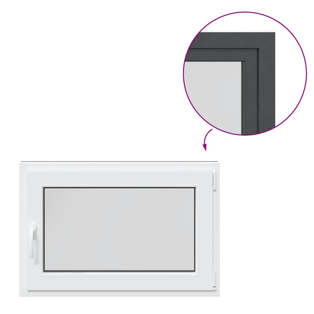 Kellerfenster RISOR 90x70 cm Drehkipp DIN Rechts Anthrazit
