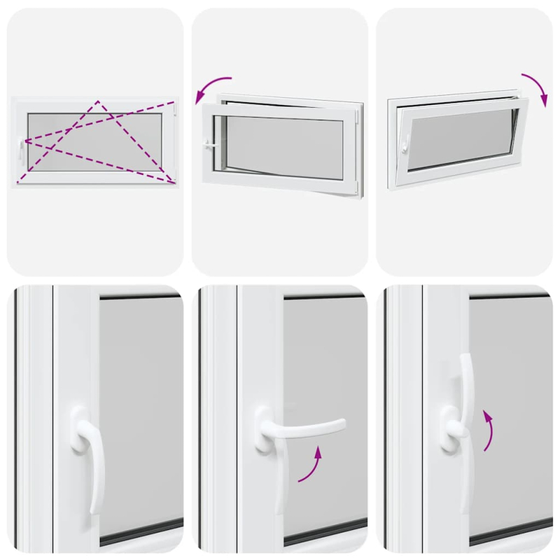 Kellerfenster RISOR 110x50 cm Dreh Kipp DIN Rechts Anthrazit