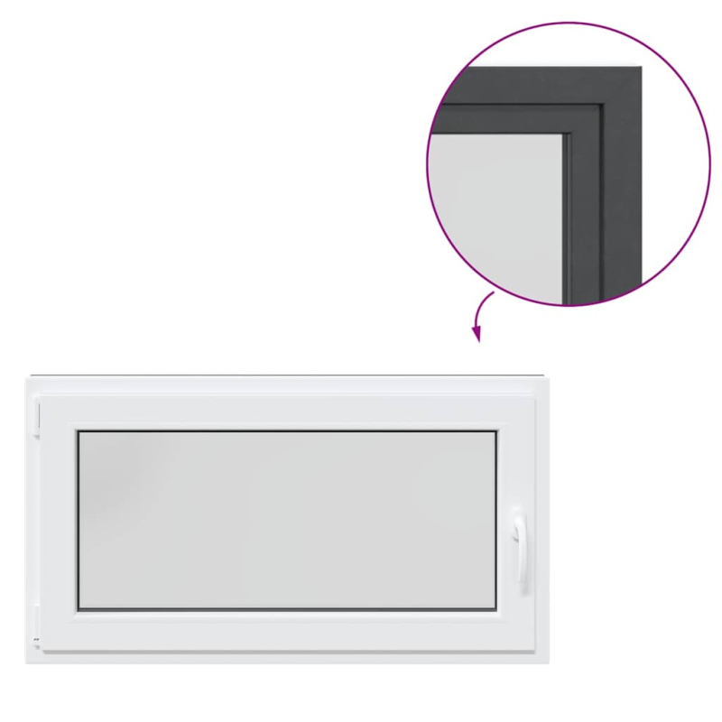 Kellerfenster RISOR 110x60 cm Dreh Kipp DIN Links Anthrazit