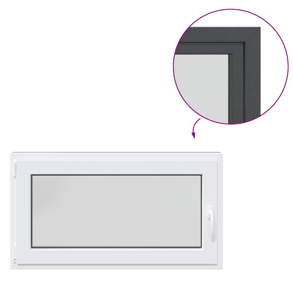 Kellerfenster RISOR 110x70 cm Drehkipp DIN Links Anthrazit