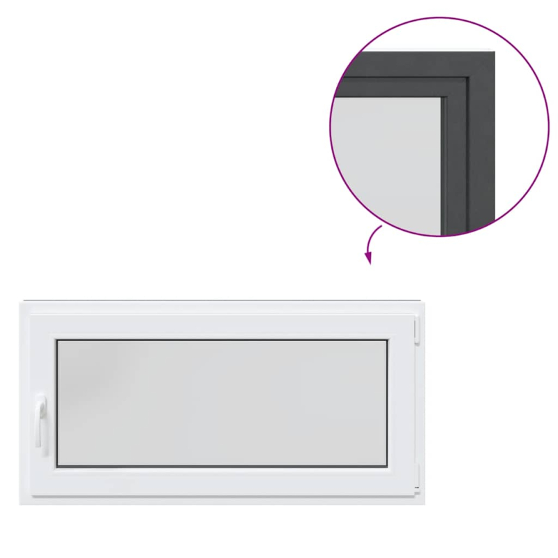 Kellerfenster RISOR 120x60 cm Dreh Kipp DIN Rechts Anthrazit