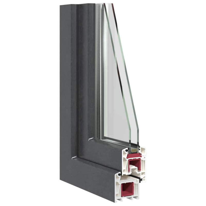 Kellerfenster RISOR 120x60 cm Dreh Kipp DIN Rechts Anthrazit