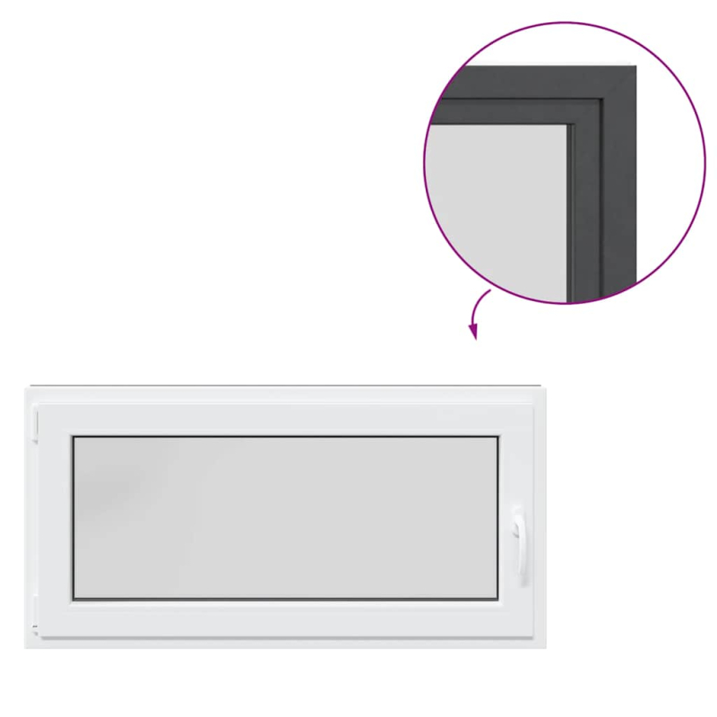 Kellerfenster RISOR 120x60 cm Dreh Kipp DIN Links Anthrazit