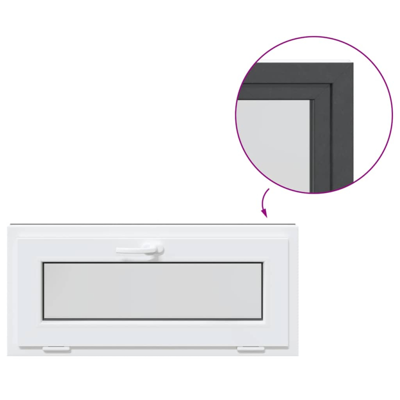Kellerfenster RISOR 90x40 cm Kipp 2-fach Verglasung Anthrazit