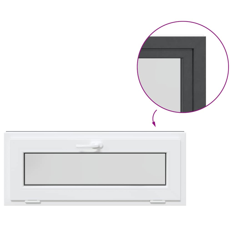 Kellerfenster RISOR 110x40 cm Kipp 2-fach Verglasung Anthrazit