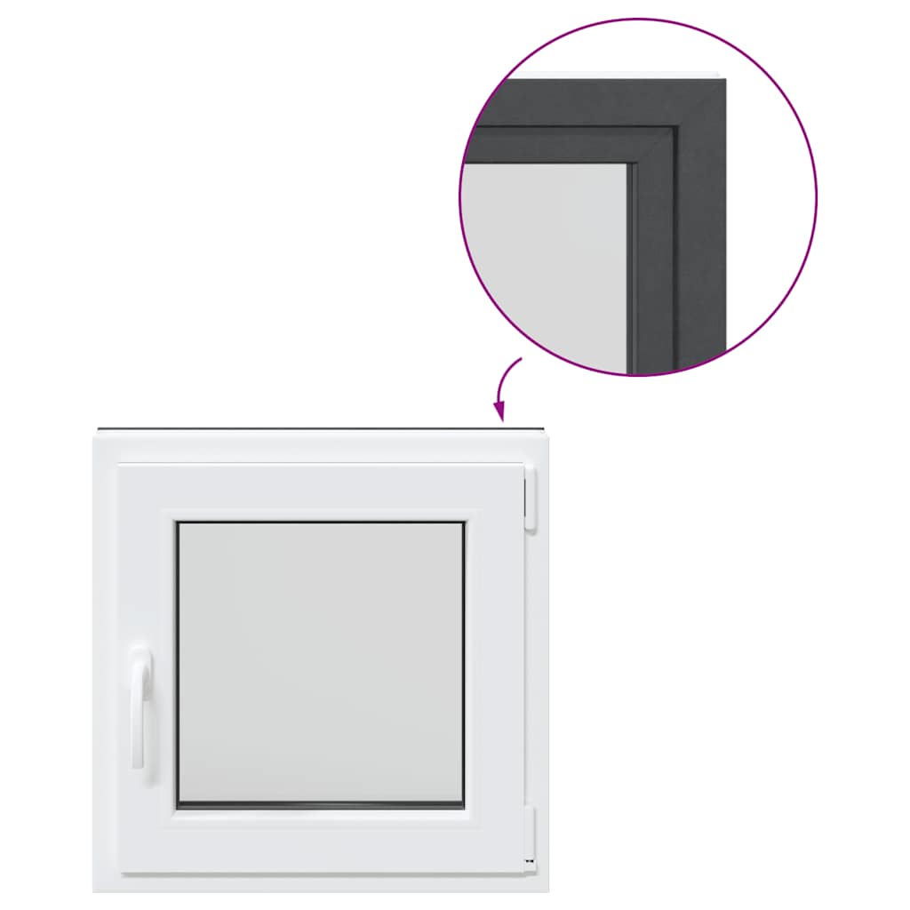 Kellerfenster RISOR 50x50 cm Drehkipp DIN Rechts Anthrazit