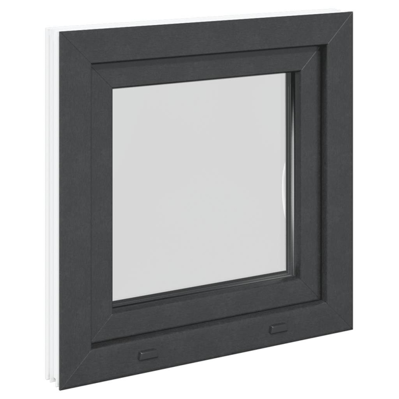 Kellerfenster RISOR 60x60 cm Dreh Kipp DIN Rechts Anthrazit