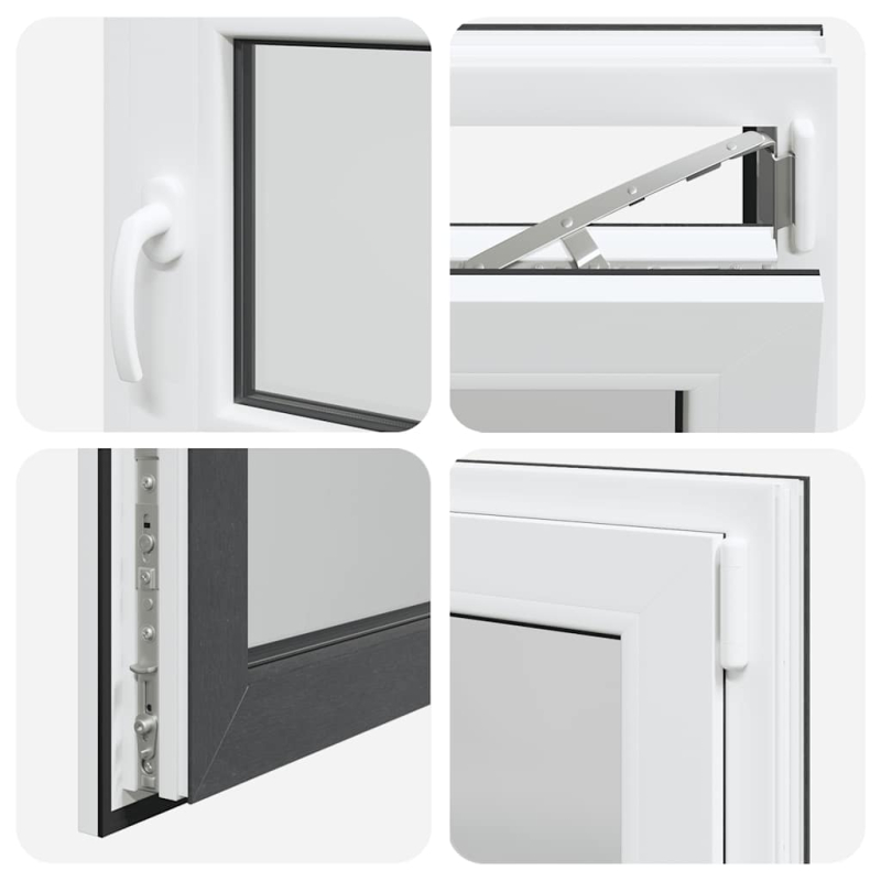 Kellerfenster RISOR 60x60 cm Dreh Kipp DIN Rechts Anthrazit