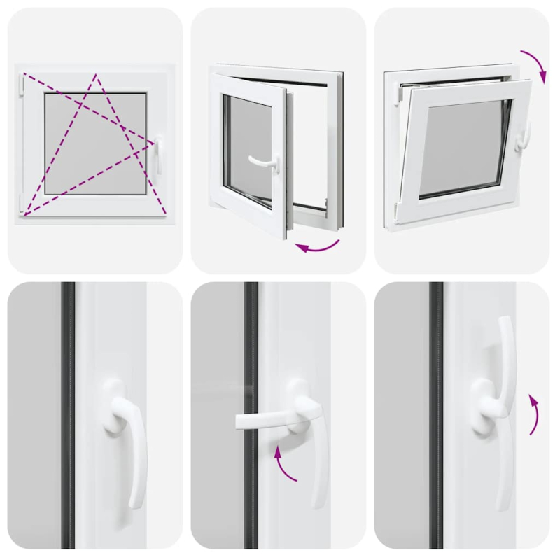Kellerfenster RISOR 60x60 cm Dreh Kipp DIN Links Anthrazit