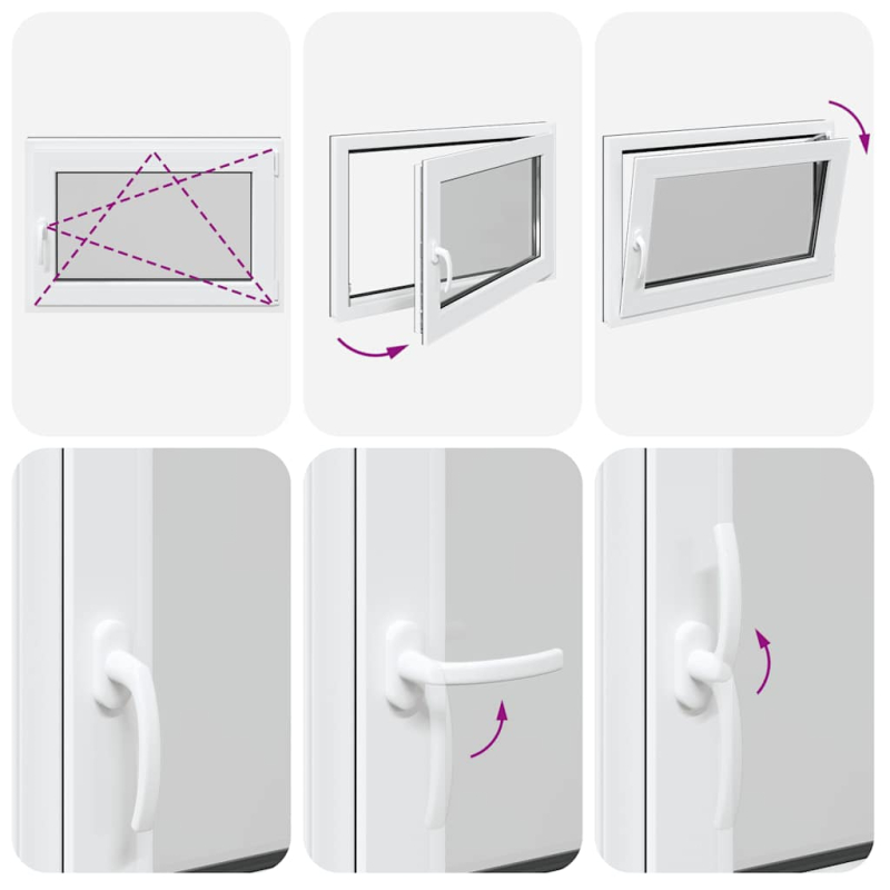 Kellerfenster RISOR 60x80 cm Dreh Kipp DIN Rechts Anthrazit