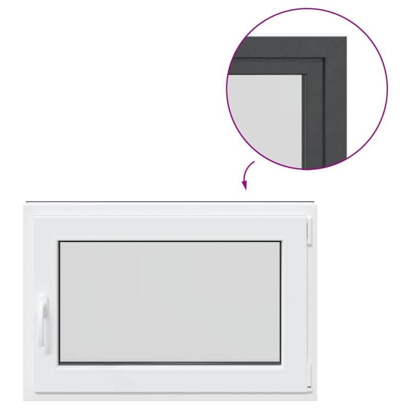 Kellerfenster RISOR 60x90 cm Dreh Kipp DIN Rechts Anthrazit