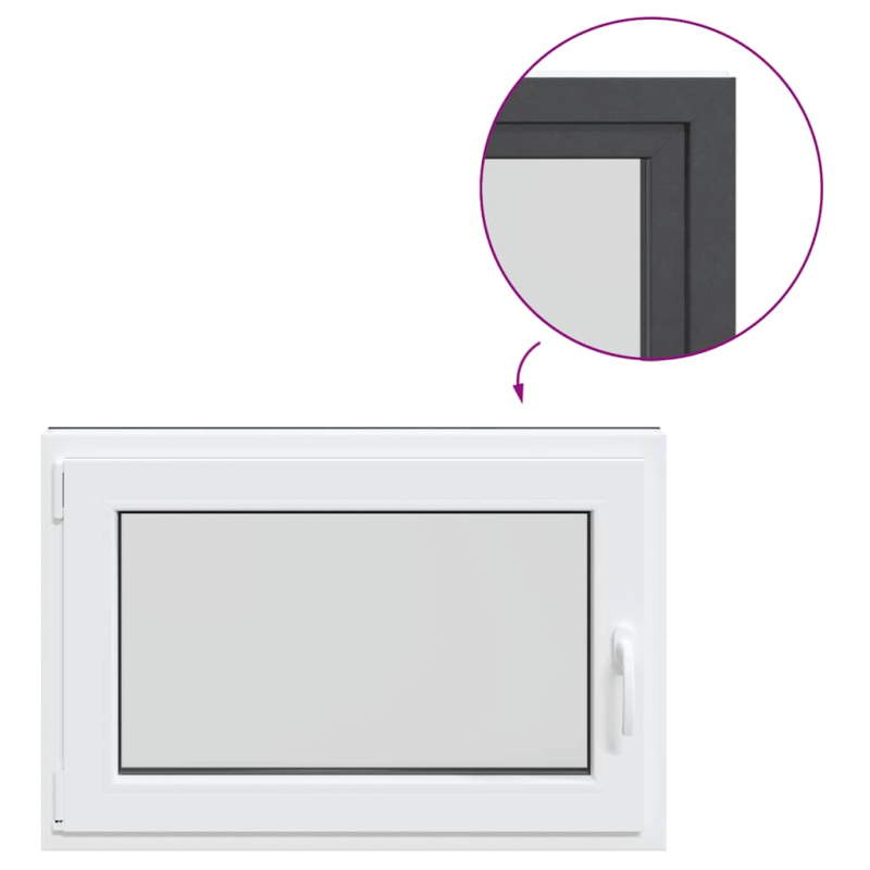 Kellerfenster RISOR 60x90 cm Dreh Kipp DIN Links Anthrazit