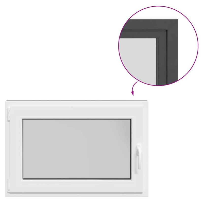 Kellerfenster RISOR 90x60 cm Dreh Kipp DIN Links Anthrazit