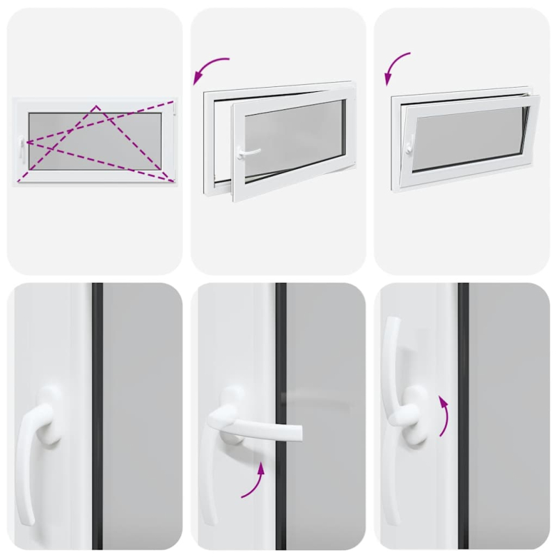 Kellerfenster RISOR 110x50 cm Dreh Kipp DIN Rechts Anthrazit