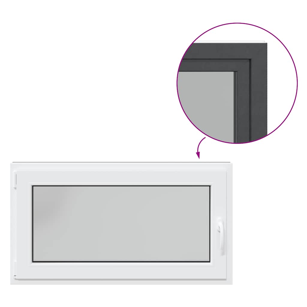 Kellerfenster RISOR 110x50 cm Drehkipp DIN Links Anthrazit