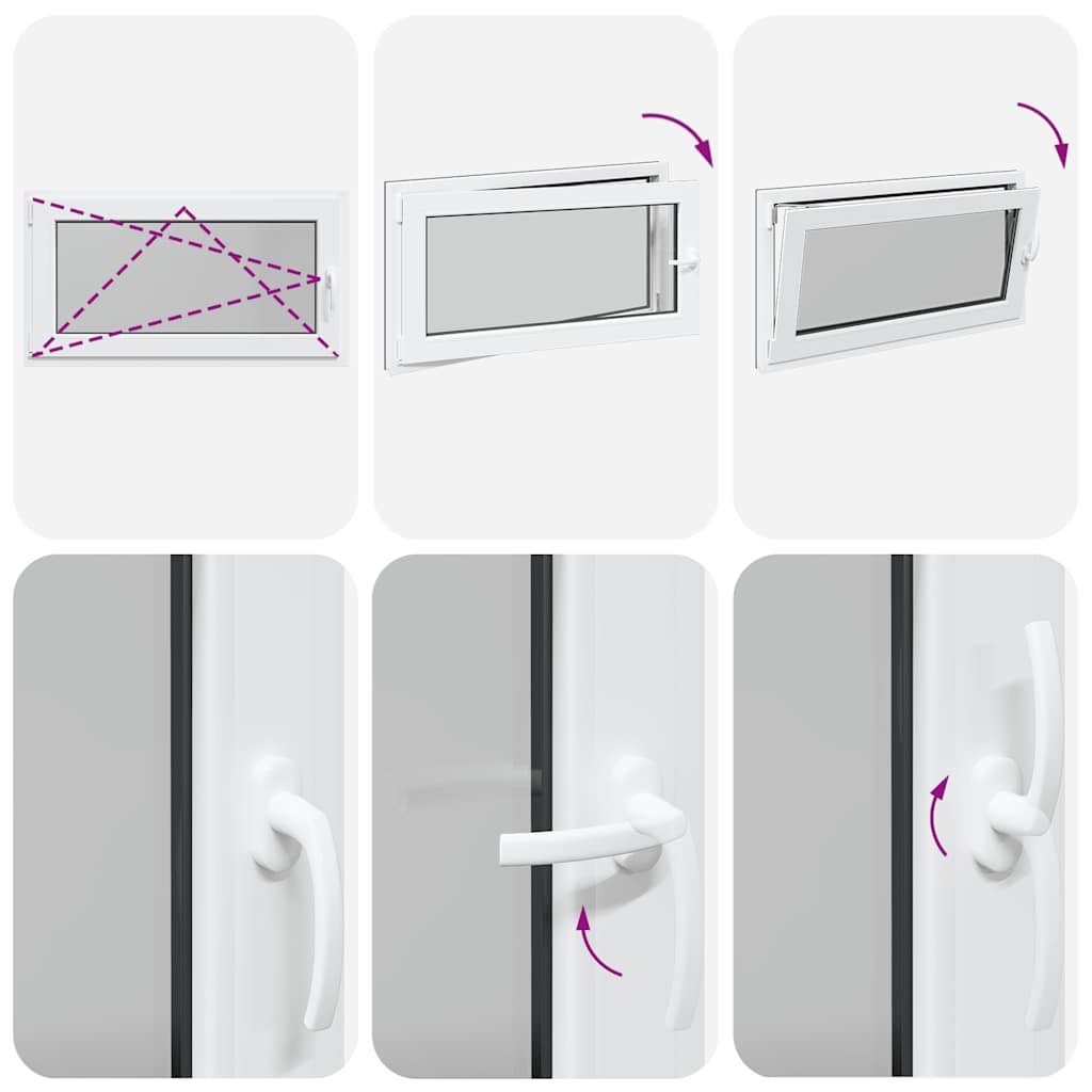 Kellerfenster RISOR 110x50 cm Drehkipp DIN Links Anthrazit