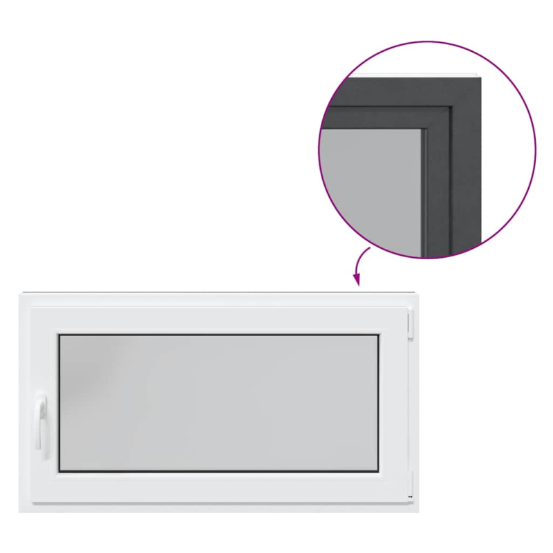 Kellerfenster RISOR 110x60 cm Dreh Kipp DIN Rechts Anthrazit