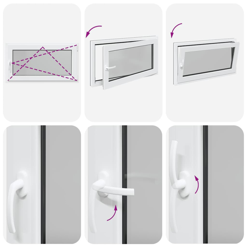 Kellerfenster RISOR 110x60 cm Dreh Kipp DIN Rechts Anthrazit