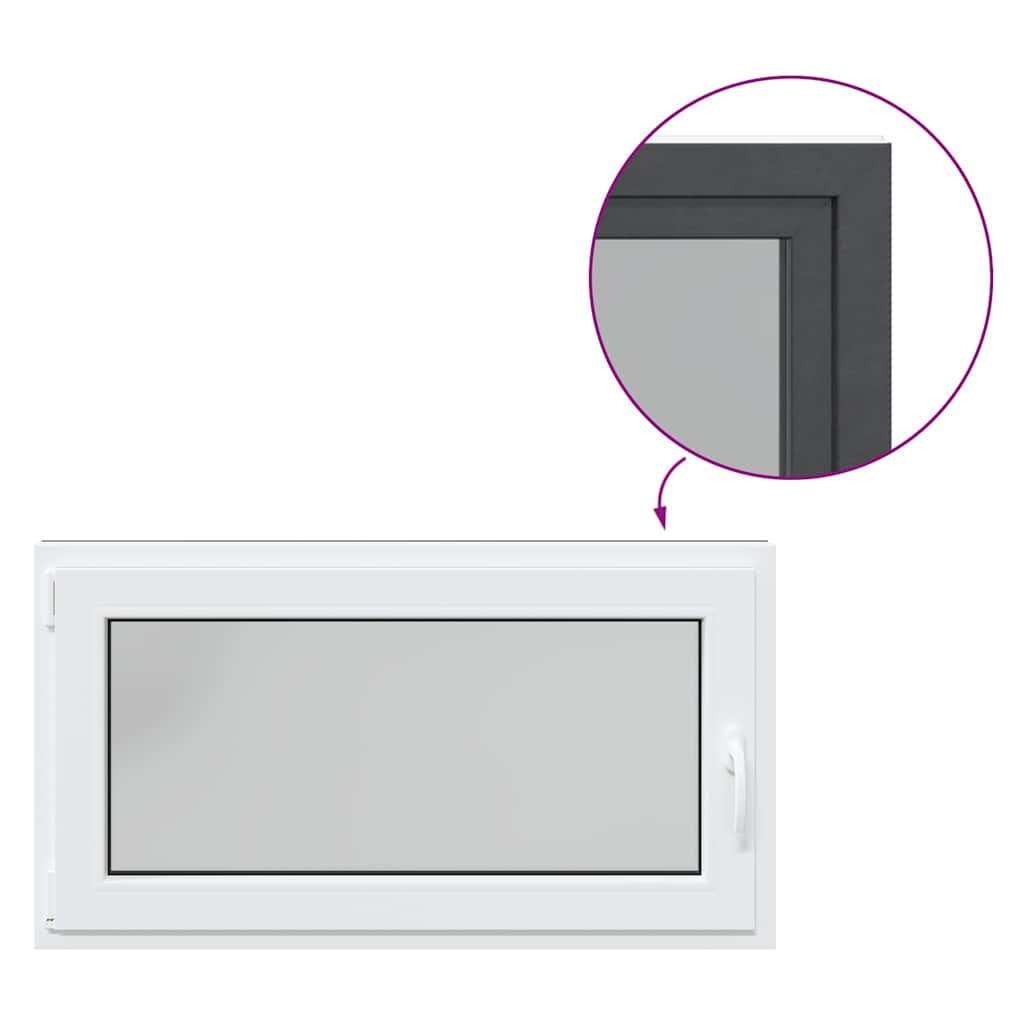 Kellerfenster RISOR 110x70 cm Drehkipp DIN Links Anthrazit