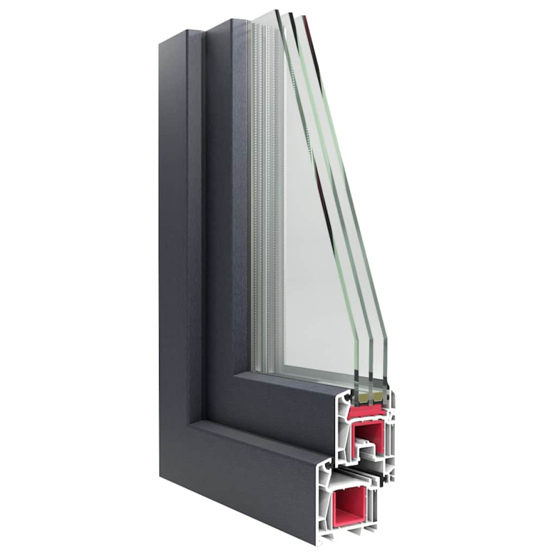 Kellerfenster RISOR 120x60 cm Dreh Kipp DIN Rechts Anthrazit