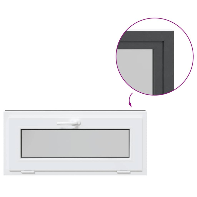 Kellerfenster RISOR 90x40 cm Kipp 3-fach Verglasung Anthrazit