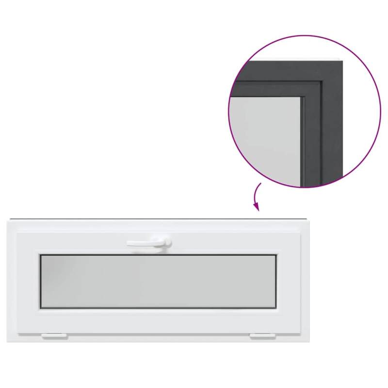 Kellerfenster RISOR 100x40 cm Kipp 3-fach Verglasung Anthrazit