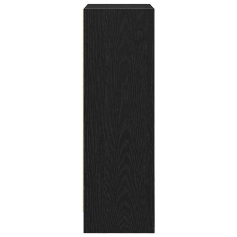 Bücherregal Schwarz Eichen-Optik 40x24x76 cm Holzwerkstoff